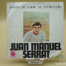 Discos de vinilo: SINGLE JUAN MANUEL SERRAT POEMA DE AMOR 1968. Lote 269036869