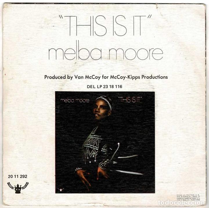 Discos de vinilo: Melba Moore - This is it / Stay Awhile. Single - Foto 2