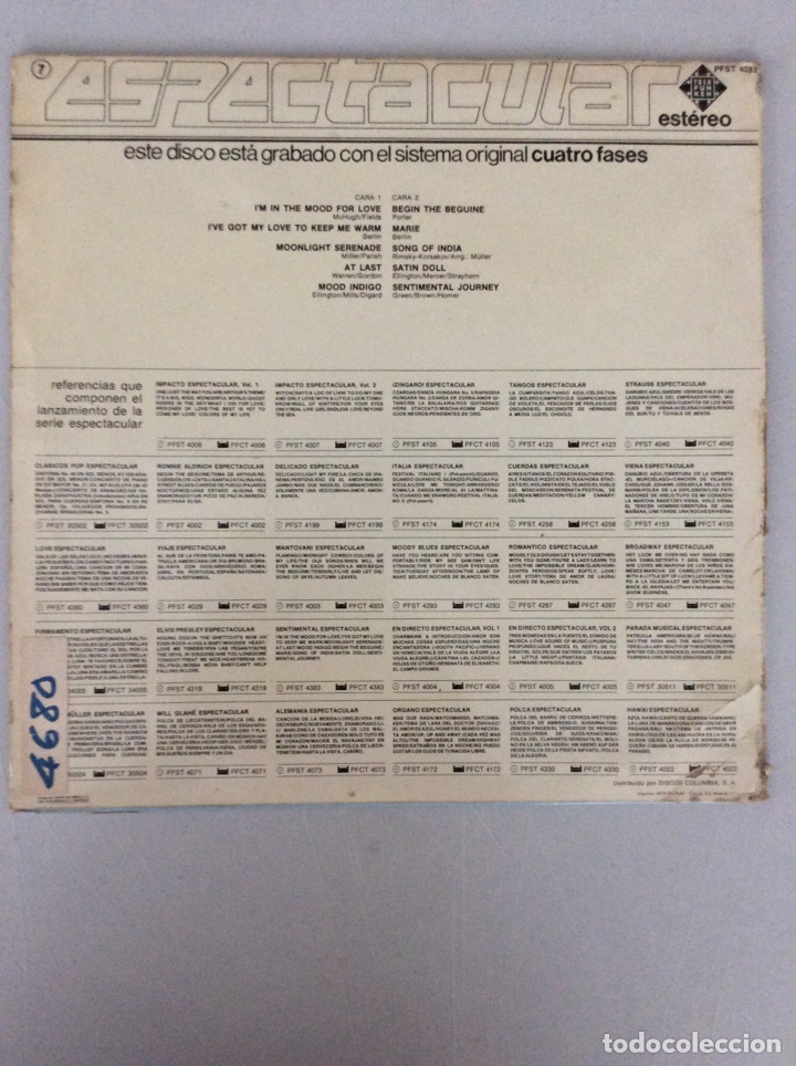 Discos de vinilo: Espectacular. Sentimental. Werner M&uuml;ller y su orquesta - Foto 2