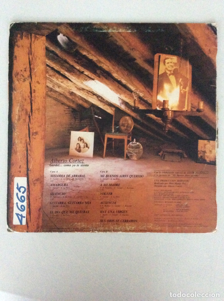 Discos de vinilo: Alberto Cortez. Gardel... como yo te siento. - Foto 2