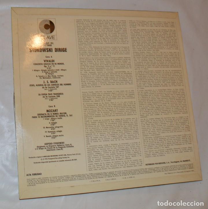 Discos de vinilo: STOKOWSKI DIRIGE - VIVALDI, BACH, MOZART - CLAVE STEREO - Foto 2