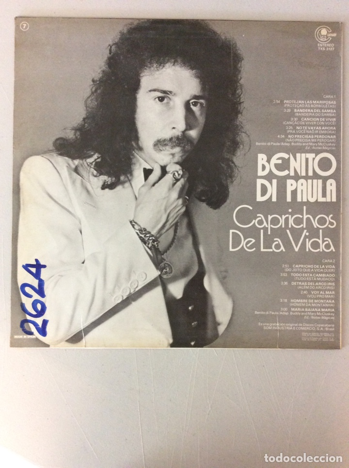 Discos de vinilo: Benito Di Paula. Caprichos de la vida. - Foto 2