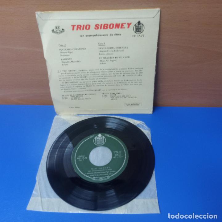 Discos de vinilo: SINGLE DISCO DE VINILO - TRIO SIBONEY - PINTANDO CORAZONES - Foto 2