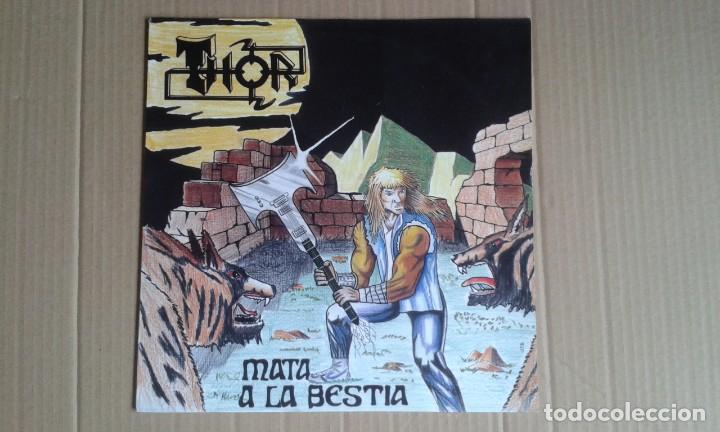 Discos de vinilo: THOR - MATA A LA BESTIA LP 1989 - Foto 1