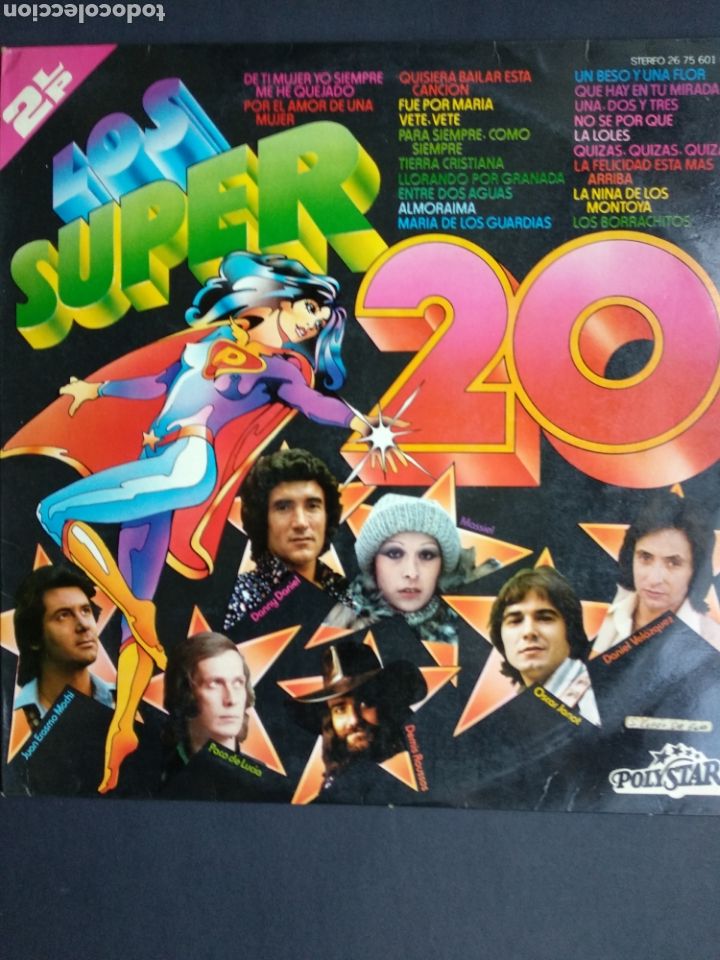 Discos de vinilo: *LOS S&Uacute;PER 20, POLYDOR, 1976 A3 - Foto 1