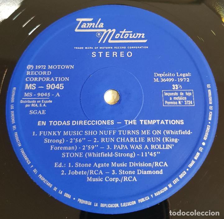 Discos de vinilo: THE TEMPTATIONS - BACK TO BASICS - Foto 3