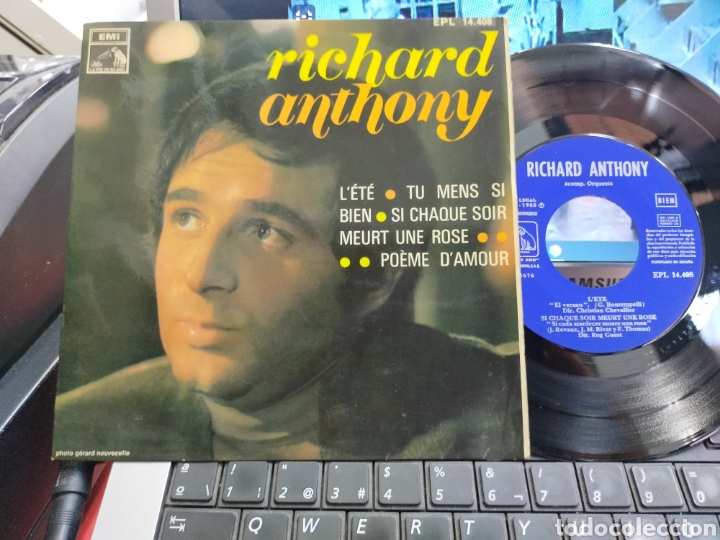 Discos de vinilo: Richard Anthony EP lete + 3 Espa&ntilde;a 1968 - Foto 1