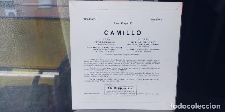Discos de vinilo: CAMILLO-EP PETIT BONHOMME +3-EUROVISION 1962-NUEVO - Foto 2 - 283181243