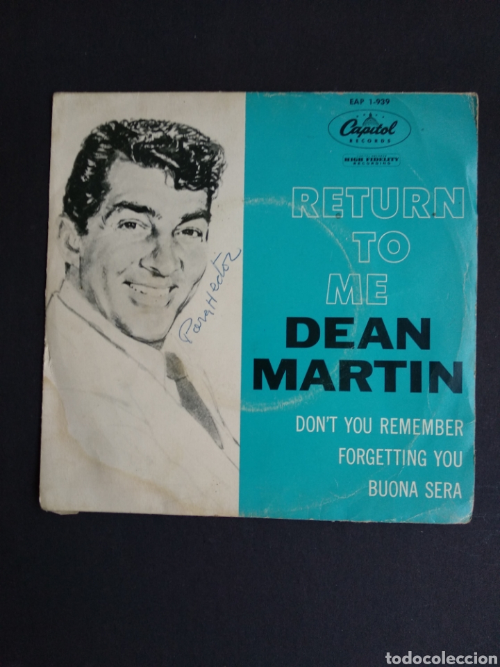 Discos de vinilo: *DEAN MARTIN, RETURN TO ME, 1958 - Foto 1