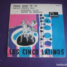 Discos de vinilo: LOS CINCO 5 LATINOS - EP FONTANA 1959 - ADIOS PAMPA MIA +3 - MELODICA LATINA 50'S 60'S - POCO USO