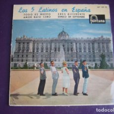 Discos de vinilo: LOS CINCO 5 LATINOS - EP FONTANA 1960 - AMOR BAJO CERO +3 MELODICA LATINA 60'S -VINILO AMARILLO