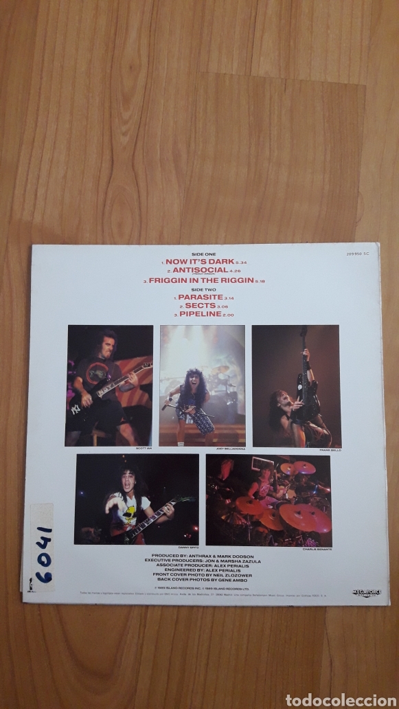 Discos de vinilo: ANTHRAX. PENIKUFESIN - Foto 2