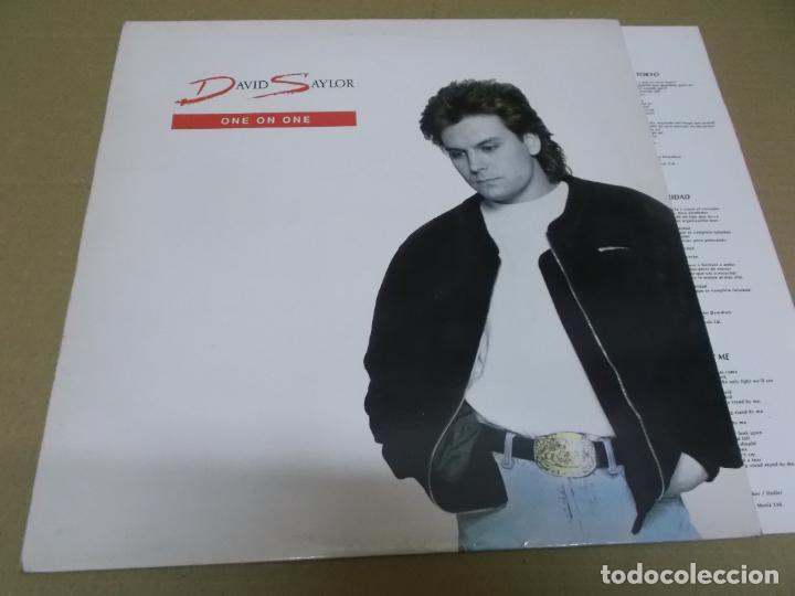 Discos de vinilo: DAVID SAYLOR (LP) ONE ON ONE A&Ntilde;O &ndash; 1990 &ndash; HOJA CON LETRAS - Foto 1