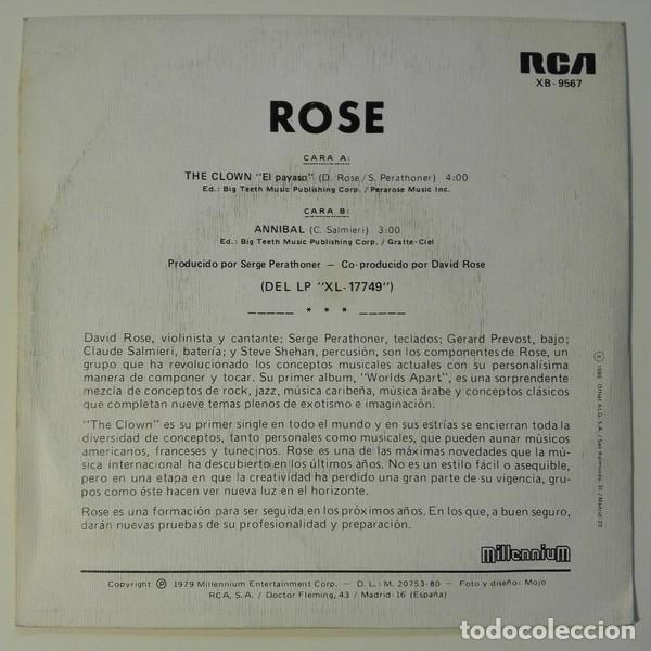 Discos de vinilo: DAVID ROSE - THE CLOWN (EL PAYASO) &middot; 7&rdquo; &middot; SINGLE - Foto 2