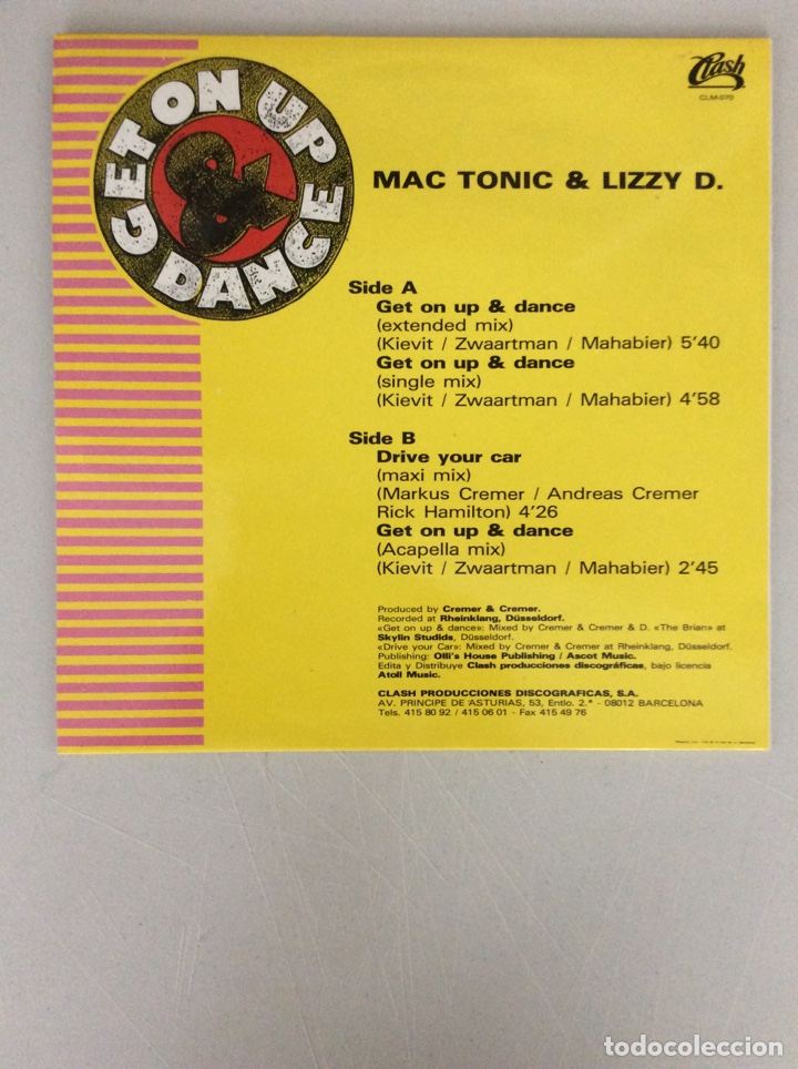 Discos de vinilo: Get on up dance Mac Tonic & Lizzy D - Foto 2