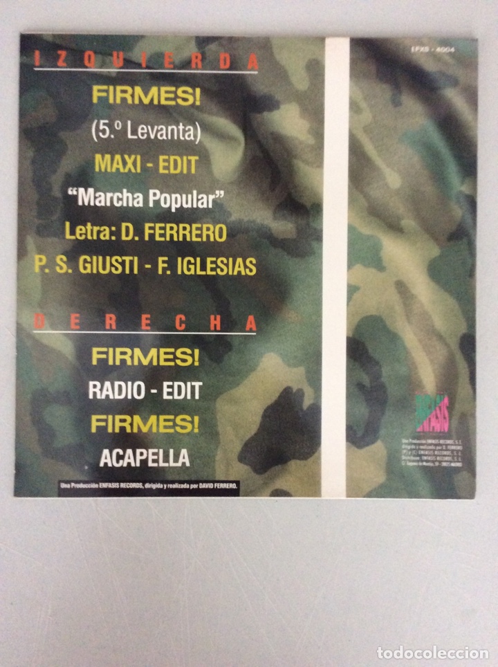 Discos de vinilo: Firmes! 5a levanta. Dave featuring Woody - Foto 2