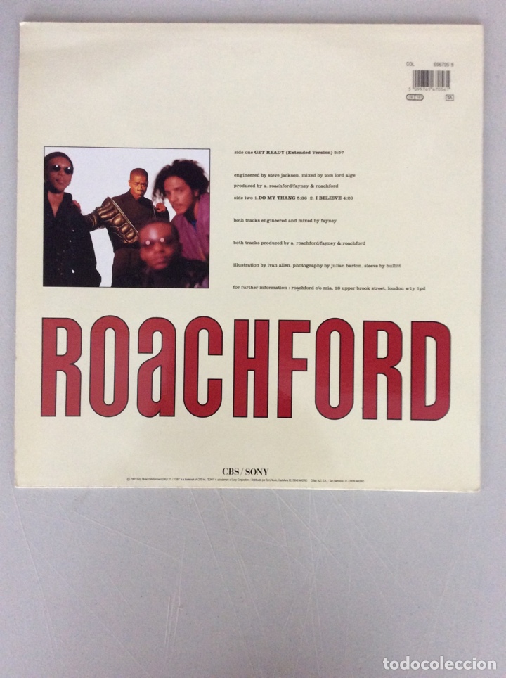 Discos de vinilo: Get ready! Roachford (extended versi&oacute;n) - Foto 2