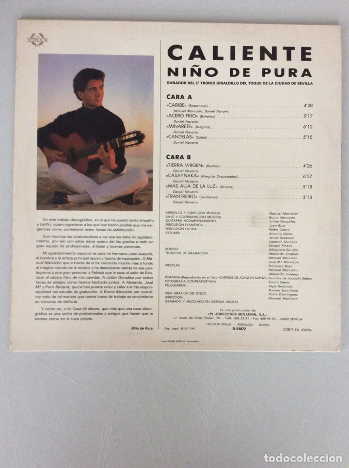 Discos de vinilo: Caliente. Ni&ntilde;o de Pura. - Foto 2