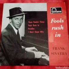 Discos de vinilo: 1959 ANTIGUO VINILO 7”45 RPM EP, REINO UNIDO. FRANK SINATRA FOOLS RUSH IN, PARADISE... Lote 283632808