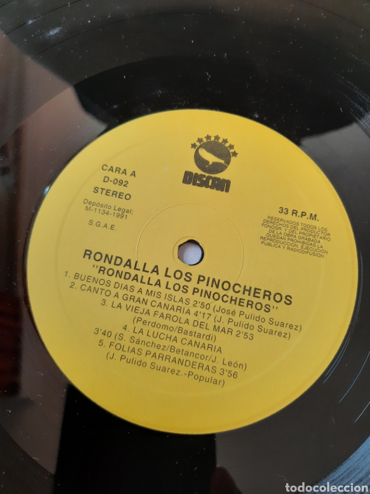 Discos de vinilo: Rondalla los pinocheros. Discan - Foto 2