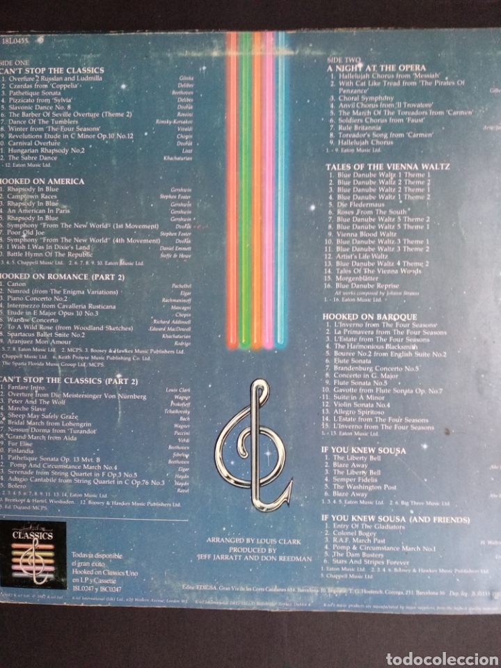 Discos de vinilo: HOOKED ON CLASSICS 2, CANT STOP THE CLASSICS, EDIGSA, 1982 A3 - Foto 2
