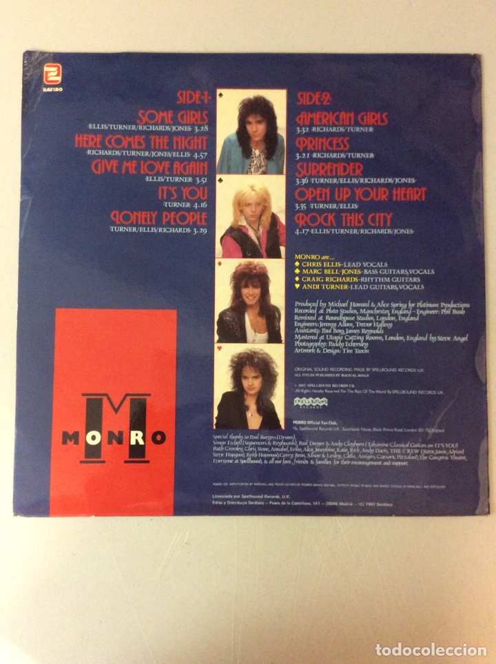 Discos de vinilo: Monro. Some girls - Foto 2