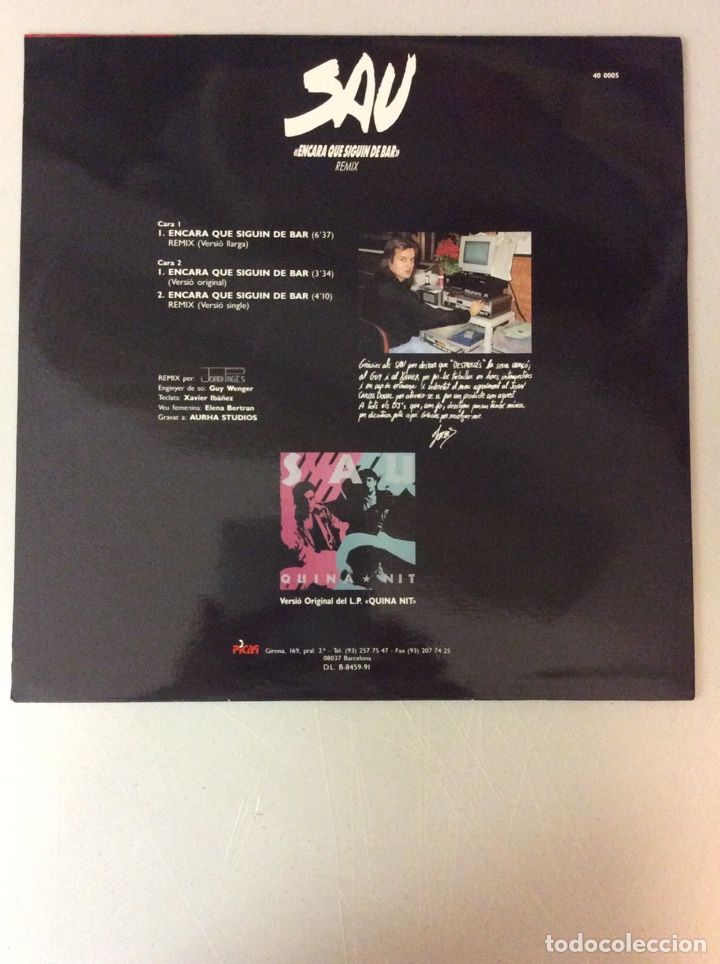 Discos de vinilo: Sau. Encara que siguin de bar. Remix. 125 BPM - Foto 2