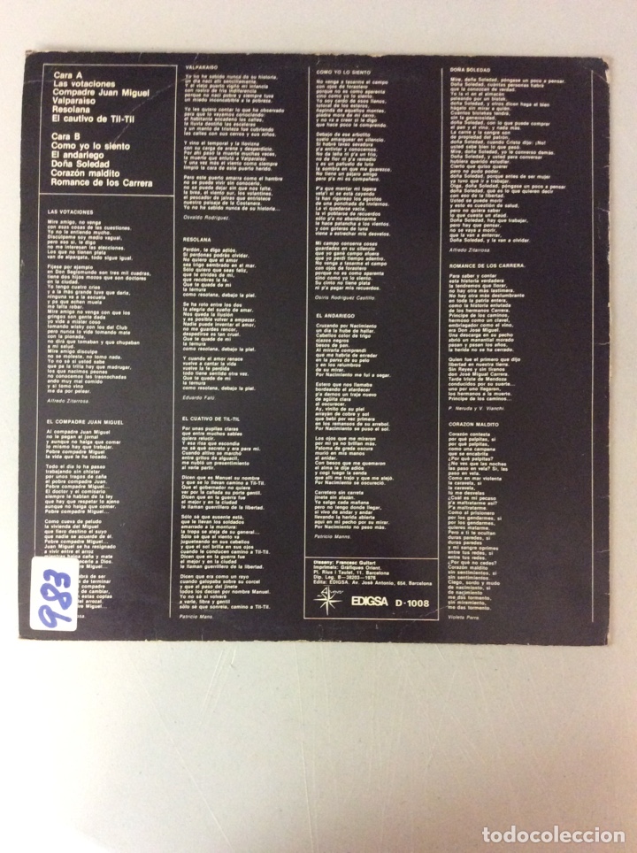 Discos de vinilo: Como yo lo siento. Gabriel Salinas. - Foto 2
