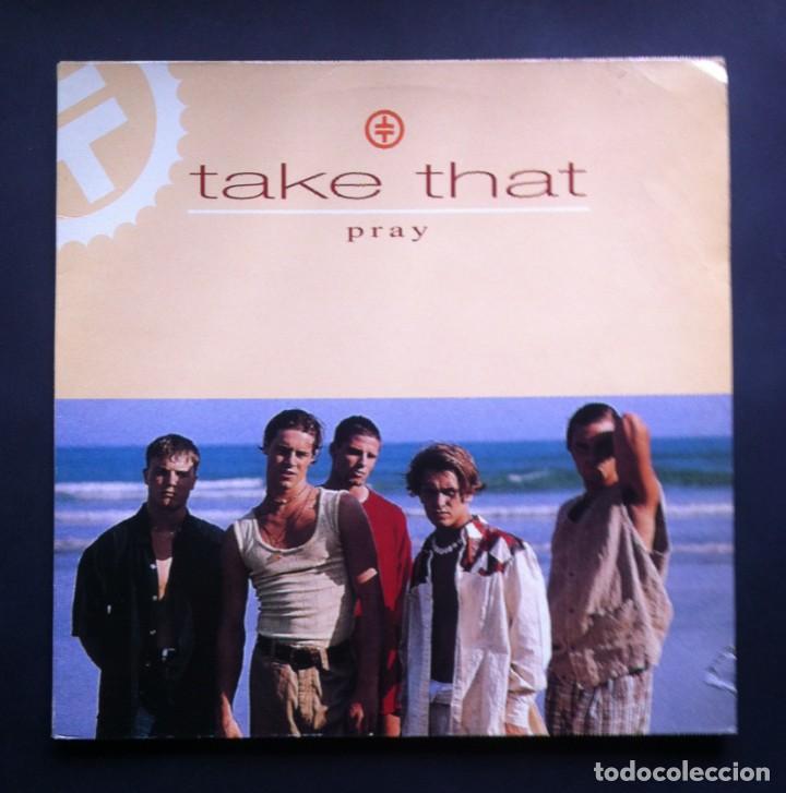 Discos de vinilo: TAKE THAT - Pray - MAXI SINGLE ESPA&Ntilde;OL 1993 - RCA - Foto 1