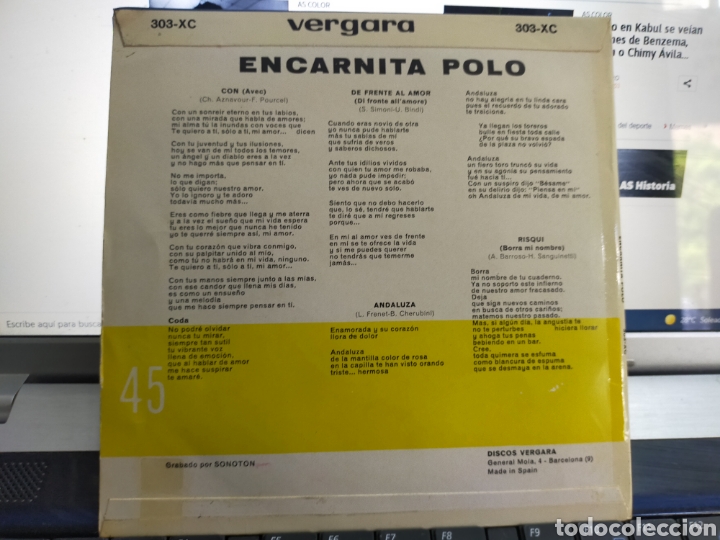Discos de vinilo: Encarnita polo EP con + 3 1965 - Foto 2