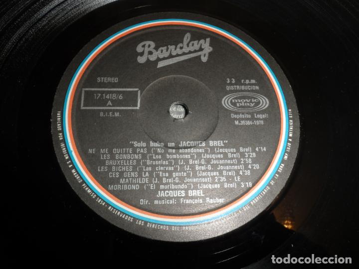 Discos de vinilo: Jacques Brel &lrm;&ndash; Solo Hubo Un Jacques Brel - Foto 3