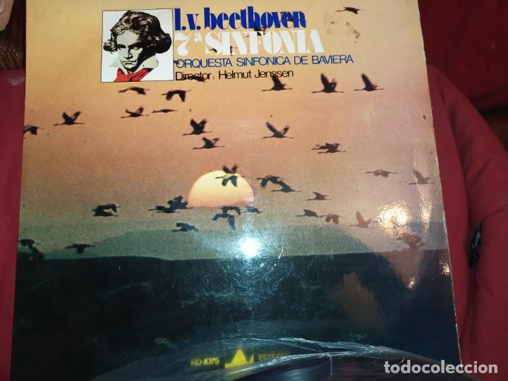 Discos de vinilo: LP DISCO VINILO 7 &deg; SINFONIA BEETHOVEN ORQUESTA DE BAVIERA HELMUT JENSSEN NEVADA DIAL DISCOS 1977