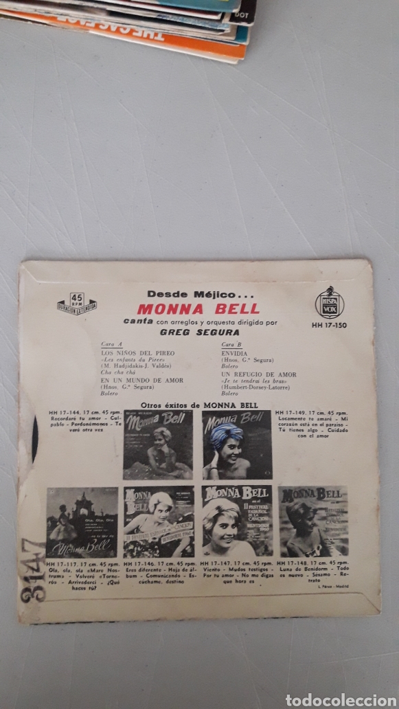 Discos de vinilo: MONNA BELL. LOS NI&Ntilde;OS DEL PIREO - Foto 2