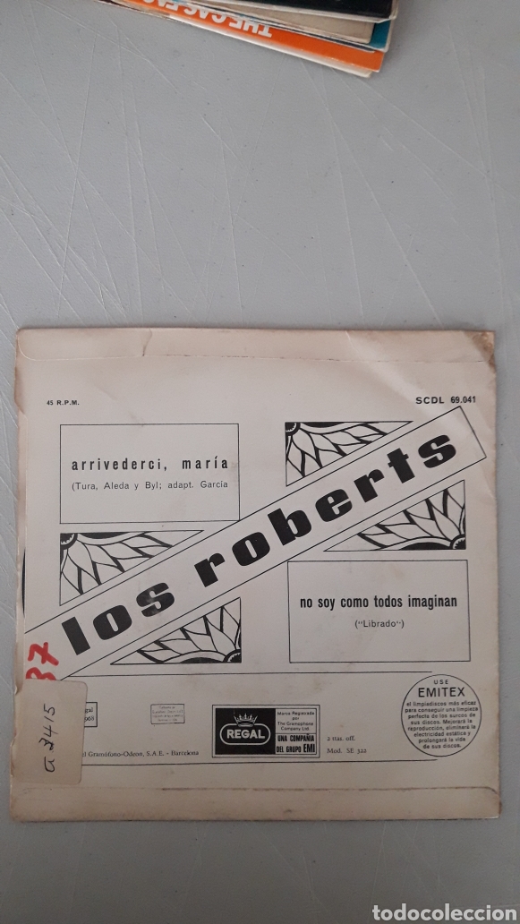 Discos de vinilo: LOS ROBERTS. ARRIVEDERCI, MARIA - Foto 2