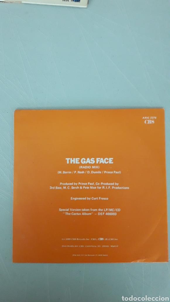 Discos de vinilo: THE GAS FACE. THIRD BASS - Foto 2