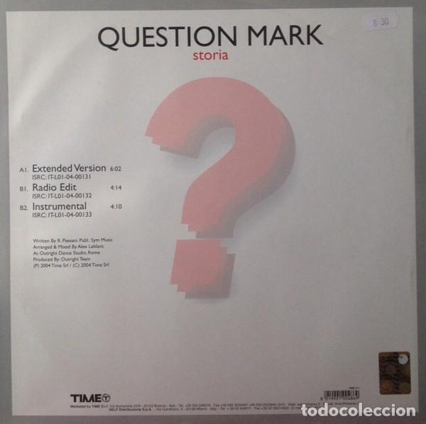 Discos de vinilo: Question Mark &ndash; Storia-ITALY-2004-MAXI SINGLE - Foto 2