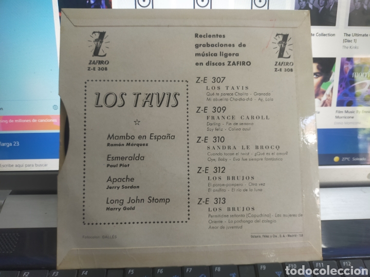 Discos de vinilo: Los tavis EP mambo en Espa&ntilde;a + 3 1962 - Foto 2