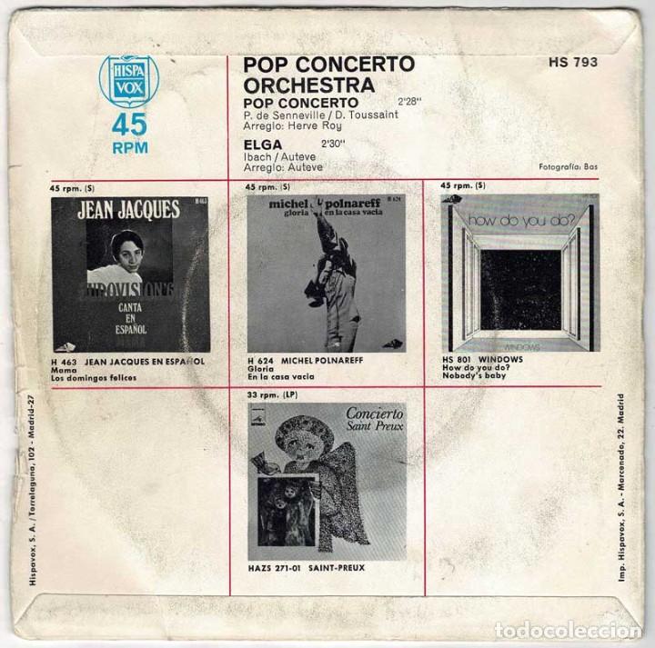 Discos de vinilo: Pop Concerto Orchestra - Pop Concerto / Elga. Single - Foto 2