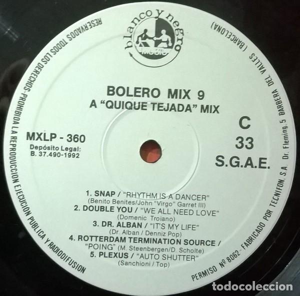 Discos de vinilo: BOLERO MIX 9 * 2LP * 1992 Blanco y Negro - Foto 3