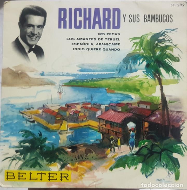 RICHARD Y SUS BAMBUCOS - EP - 125 PECAS Y 3 MÁS - AUTOGRAFO DEDICADO Y FIRMADO TODOS LOS COMPONENTES (Música - Discos de Vinilo - EPs - Otros estilos)