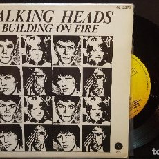 Discos de vinilo: TALKING HEADS BUILDING ON FIRE SINGLE SPAIN 1982 PEPETO TOP