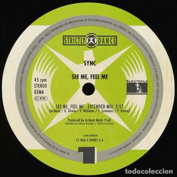 Discos de vinilo: Sync&ndash; See Me Feel Me-GERMANY-1991-MAXI SINGLE - Foto 3