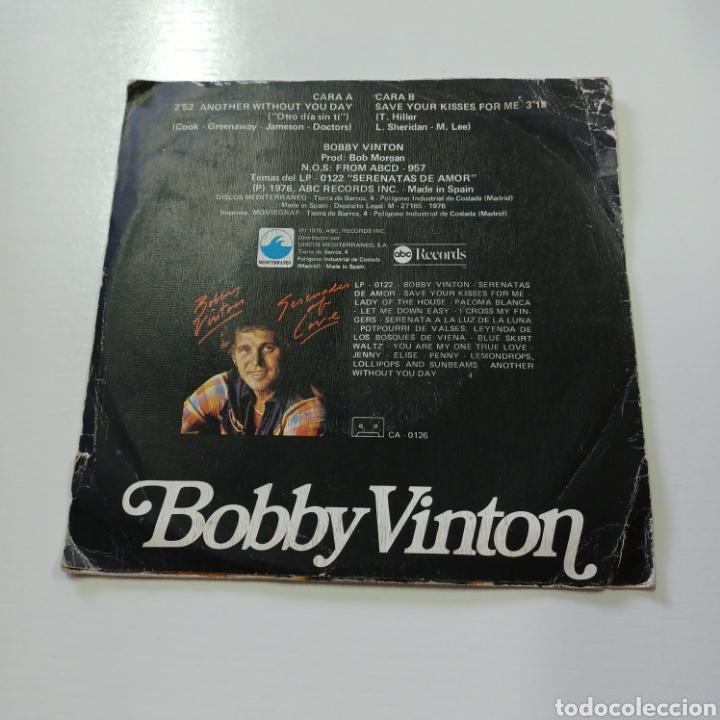Discos de vinilo: BOBBY VINTON 1976 ABC MEDITERRANEO - Foto 2