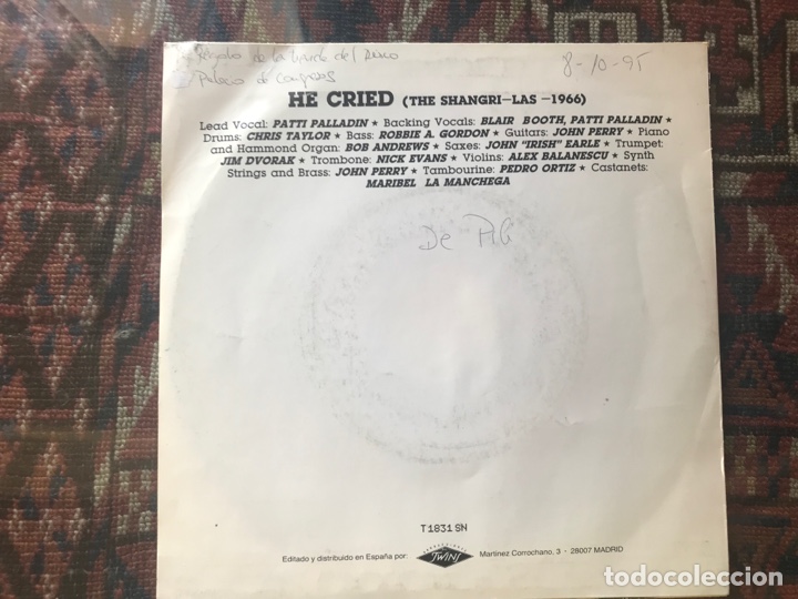 Discos de vinilo: He cried. Johnny thunder & Patty - Foto 2