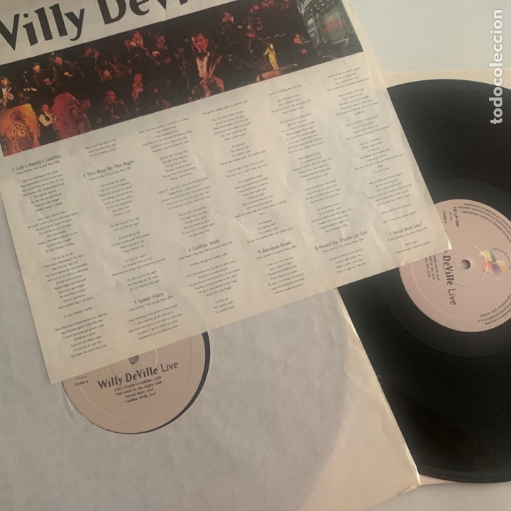 Discos de vinilo: Doble lp willy DeVille (live) Edici&oacute;n espa&ntilde;ola de 1993 - Foto 3