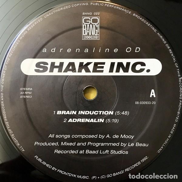 Discos de vinilo: Shake Inc. &ndash; Adrenalin OD-NETHERLANDS-1992-MAXI SINGLE - Foto 2