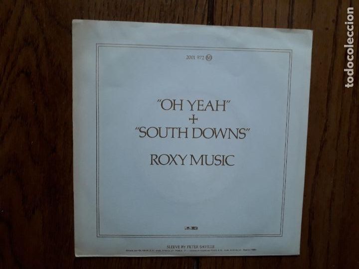 Discos de vinilo: Roxy music - oh yeah + south downs - Foto 2
