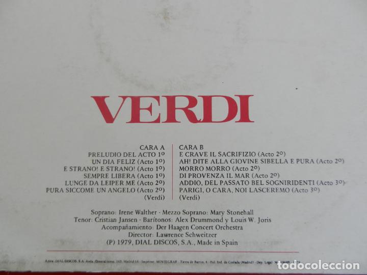Discos de vinilo: VERDI LA TRAVIATA - LP - DIAL DISCOS 1979. - Foto 2