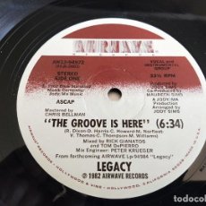 Discos de vinilo: LEGACY - THE GROOVE IS HERE (12”)1982. SELLO:AIRWAVE RECORDS AW12-94972.NUEVO. MINT / GENERICA