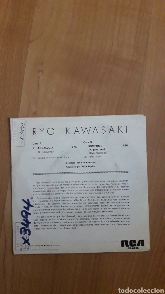 Discos de vinilo: RYO KAWASAKI. ANDALUC&Iacute;A - Foto 2